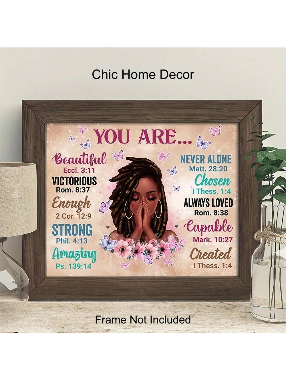 Inspirational Christian Wall Art - Bible Verse Décor - Perfect Gifts for Women