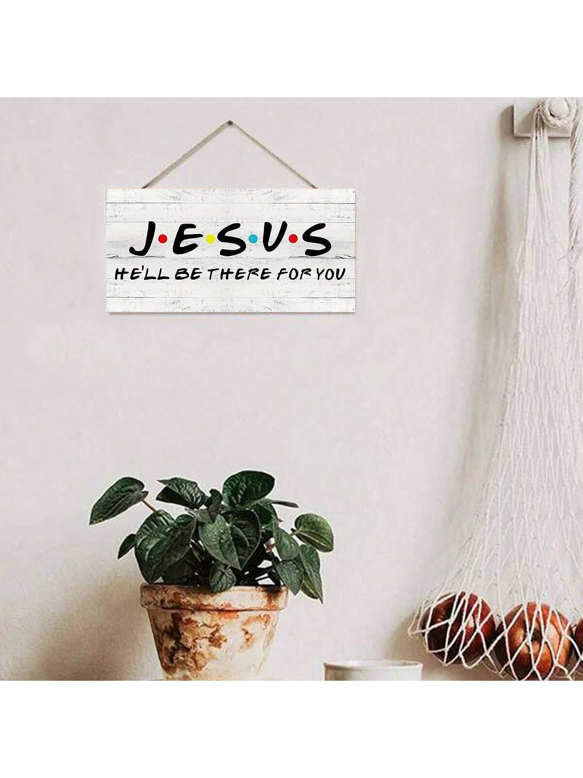 Jesus He'll Be There for You, Rustic Style Retro Wall Art 