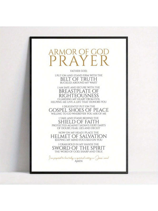 Armor of God Canvas Poster - Inspirational Christian Wall Art for Home Décor and Gifts