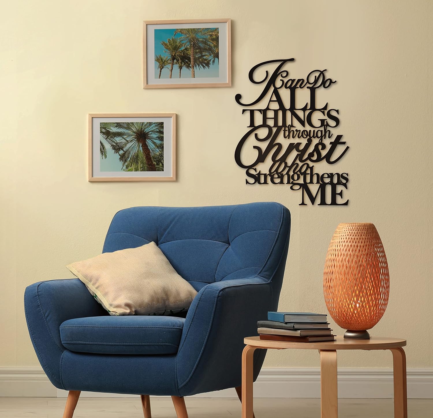 I Can Do All Things through Christ Metal Wall Art, 17"X13" 