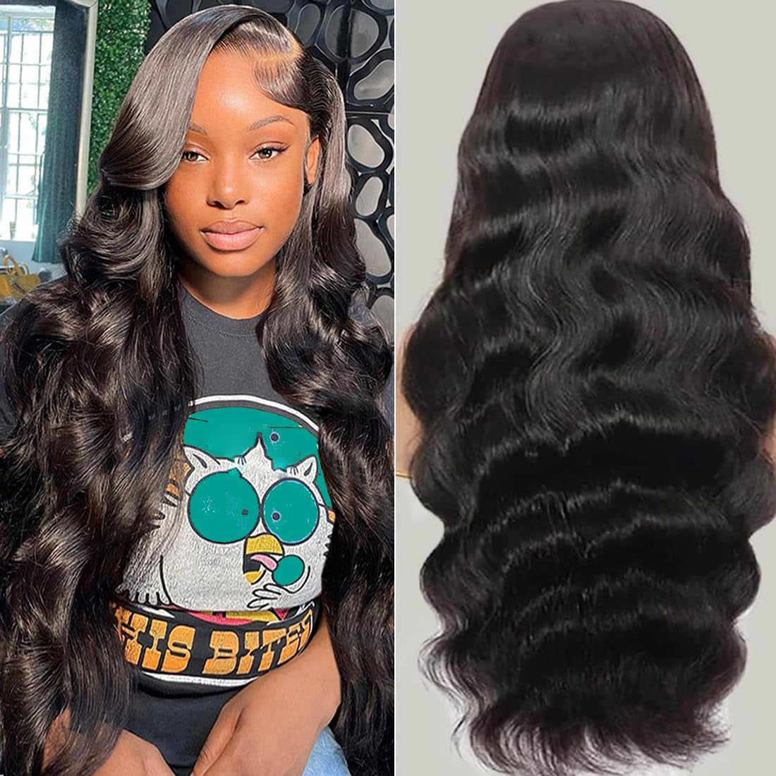 250 Density HD Body Wave Lace Front Wigs Human Hair Pre Plucked 13X4 Wear and Go Frontal Wigs 